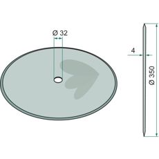 Disc blade 4x12.5mm 400mm