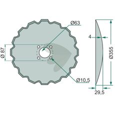 Disc blade Hole  86 mm