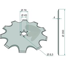 Seed disc Kverneland / Accord and others 821840