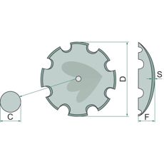 Disc Toothed Round Hole 47mm