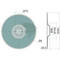 Disc holder L-6-hole - 311174