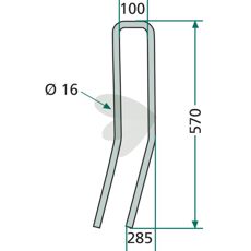 After harrow tine Farmet - 10592