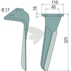 Rotor harrow tooth Sulky