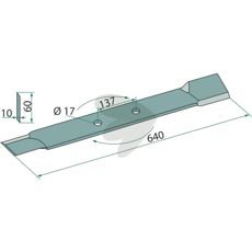 Knife 17X10X60 Roller pasture mower/flail mower