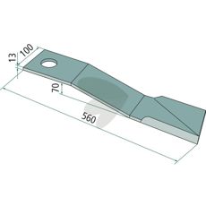 Chisel Plow Knife Left Mc Connel, Bomford