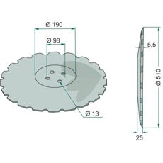 Fine serrated plate