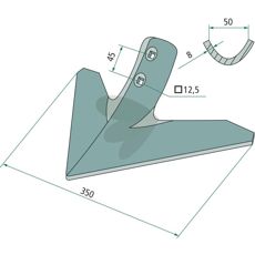 Goat foot cutter 350 x 8