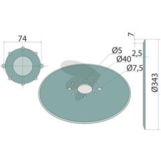 Disc 343 X 2.5 mm