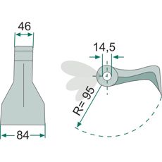 Hammer flail Agrimaster, 3009799