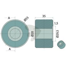 Spacer Bushing Braun and others 9604552035