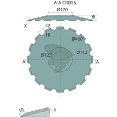 Serrated Disk  460 X 5 Mm - 36092197