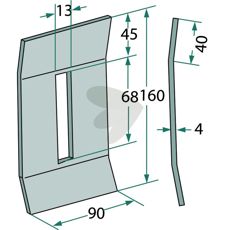 Scraper Plate 90X160mm 23748