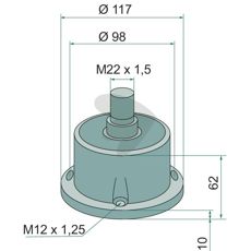 Plate bearing assembly 4 holes