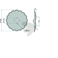 Toothed Disc, 460x4 mm - 1680/13-004/0