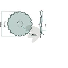 Toothed Disc, 560x4 mm