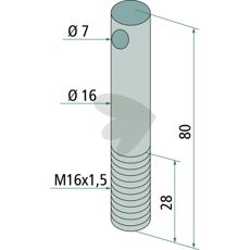 Bolt Breviglieri with flange M16 x 1,5