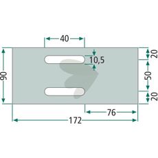 Scraper plate Eberhardt with multiple