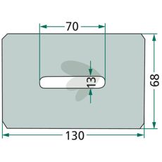 Scraper plate Feraboli with multiple C646710