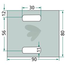 Scraper plate Frandent with multiple. 80X90mm