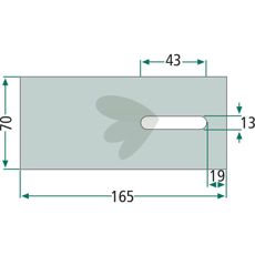 Scraper plate Frandent with multiple. 70X165mm