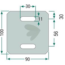 Scraper plate Frandent with multiple. 90X100mm