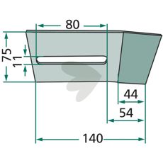 Scraper plate 75X140mm 52560010