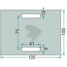 Scraper plate 100X135mm 1164528390