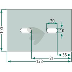 Scraper plate 100X138mm 1.1606.4078.0