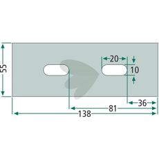 Scraper plate 55X138mm 1.1606.3479.0