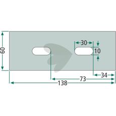 Scraper plate 60X138mm 1.1680.1661.0