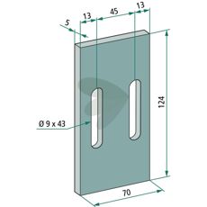 Scraper plate Morra et al. 70X124mm