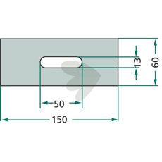 Scraper plate 60X150mm 00067729