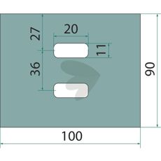 Scraper plate Pttinger, Sicma et al. 80X100mm