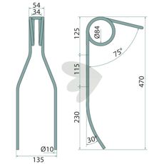 Tine  10 mm