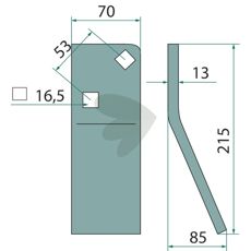 Milling Knife Right