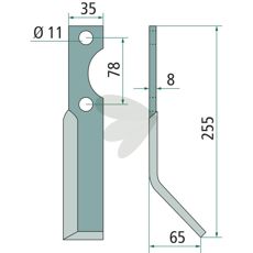 Rotary Knife Simon, height 255mm