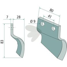 Rotary knife Oosterlaan 41 mm