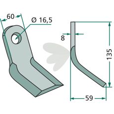 Y-hammer Agricom, Orsi hole 16.5mm