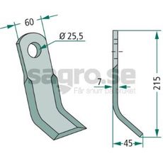 Y-hammer Agricom hole 25.5mm