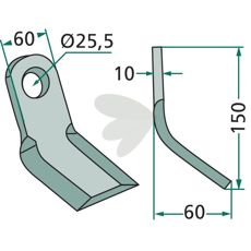 Y-hammer 60X150mm hole 25.5mm