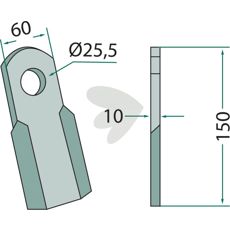 Knife straight - 3000107