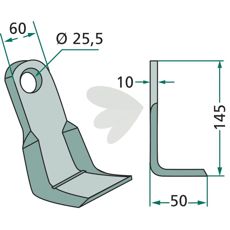 Angle knife - 3001221
