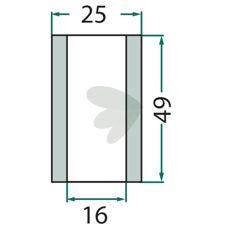 Spacer bushing 16x25x49 mm