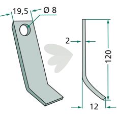 Y-blade Agria, Gutbrod hole 8mm