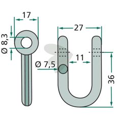 Shackle Agria, Lipco 27mm
