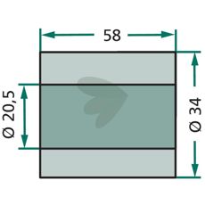 Bush 20.5x34x58 mm