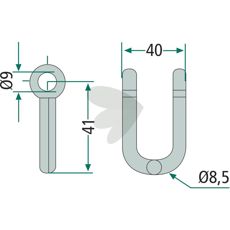 Shackle Agritec 40mm