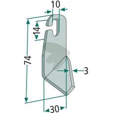 Wing knife right, sharpened - 994123