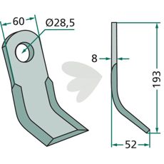 Y-blade Berti 28.5mm 193mm