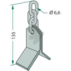 Y-blade with three-link chain